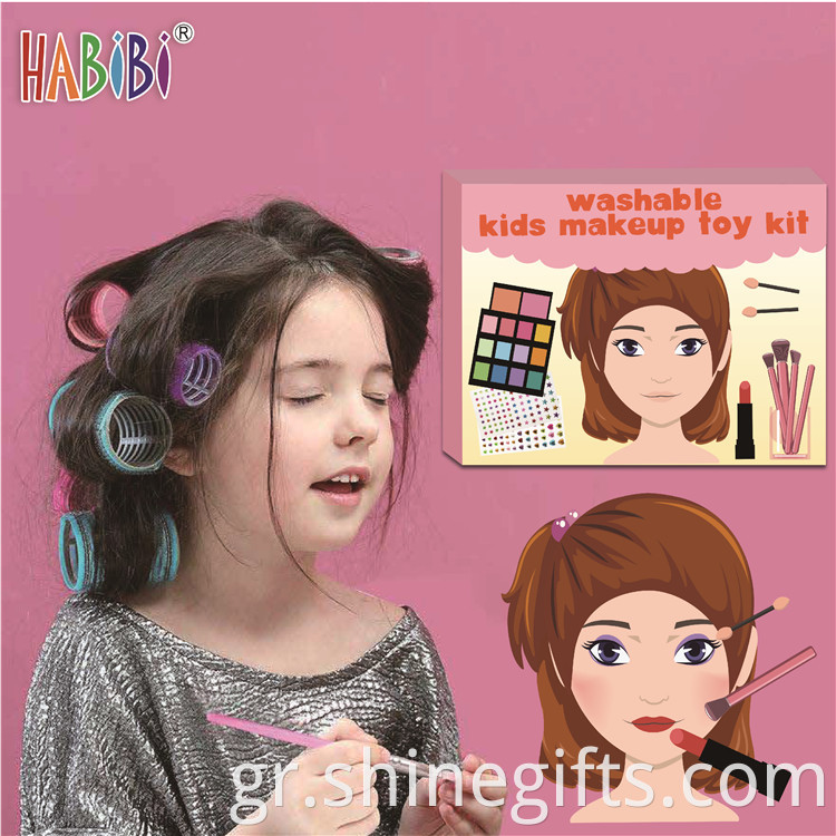 New Design Custom Kids Washable Makeup Colorful Palette Sets Toy Combination Cosmetics organic kids makeup kit for girls